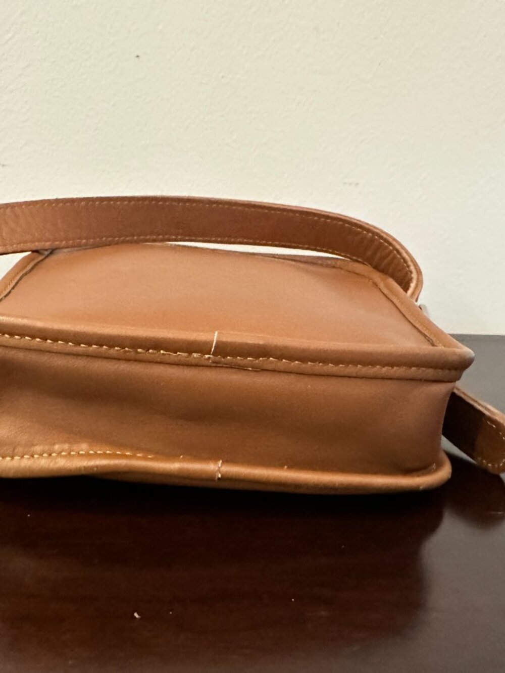 Leather Brown zip Camera Bag Shoulder Purse - Picture 11 of 16